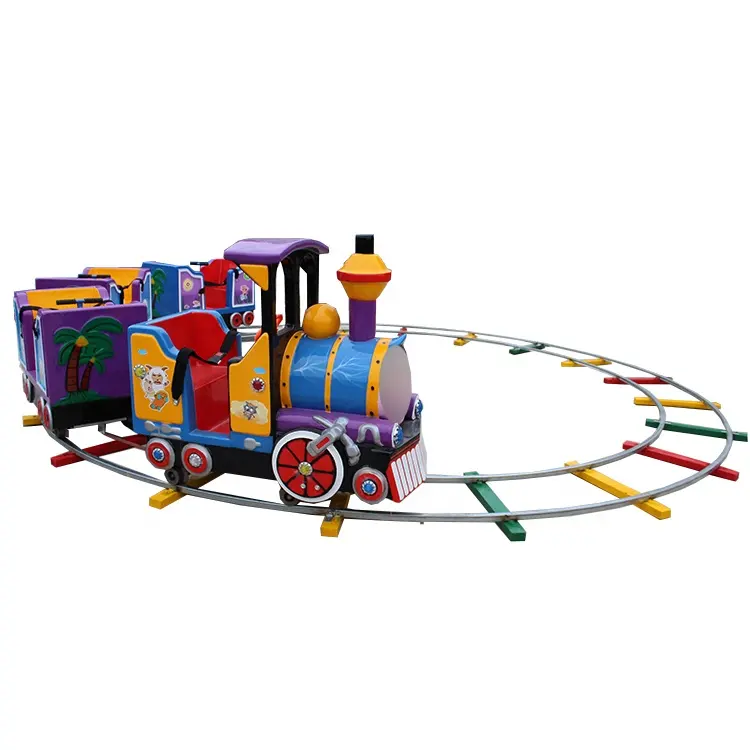 E2-0063 funny promotion good quality kids commercial electric ride on toy train