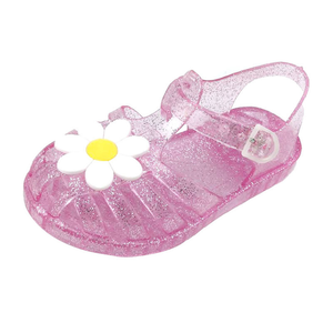 Nouvelles sandales d'été pour filles, sandales à bout ouvert à fleurs avec un nœud et des chaussures en jelly - Product Image 4