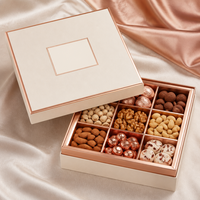 Boîte cadeau en papier de luxe avec plateau de séparation pour chocolats, pour emballage alimentaire haut de gamme, ensemble de boîtes cadeaux