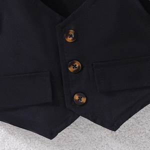 Ensembles de vêtements d'été pour bébés garçons, vente en gros, coton biologique, manches courtes, séchage rapide, respirant, ensemble trois pièces, nouveau-né - Product Image 4