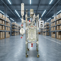Réacteur en verre à double enveloppe antidéflagrant OEM de 20 L avec agitateur en PTFE pour le processus de séparation d'huiles essentielles en laboratoire et en usine