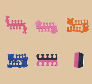 Kit de pédicure séparateur d'orteils haute performance avec lime à ongles, tampon et éponge pour le soin des ongles en gel, acrylique et naturels - Product Image 1