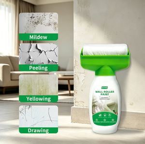 สีทาผนังแบบลูกกลิ้ง QYM 500 กรัม สีทาเฟอร์นิเจอร์ ใช้งานง่าย ล้างออกได้ เป็นมิตรกับสิ่งแวดล้อม สีขาวสำหรับตกแต่งภายใน ปรับปรุงผนังให้ใหม่ - Product Image 2