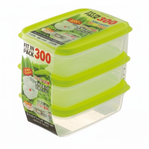 Set di contenitori e conservazione per alimenti verdi 300 3P - Product Image 1