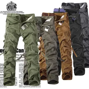 Custom Cotton Multi Pocket Cargo Pants Casual Cargo Pants For Men Men'S Trousers Men Stacked Pants