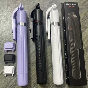 Perche à <span class=keywords><strong>selfie</strong></span> portable en plastique avec trépied, lumière d'appoint et télécommande - Product Image 5
