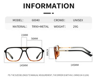 Monture de lunettes carrées de pilote classiques surdimensionnées # Montures de lunettes optiques vintage en acétate 60040 pour hommes et femmes, lunettes de prescription