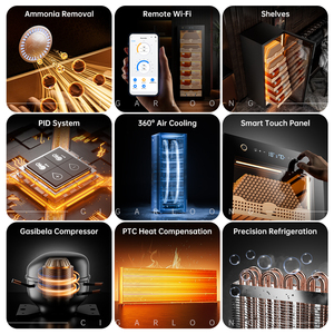 158C CIGARLOONG Хьюмидор-шкаф для сигар с компрессорным охлаждением, независимым регулированием температуры и отделкой из кедра - Product Image 3