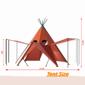 เต็นท์ปาร์ตี้งานแต่งงานผ้าอ๊อกซ์ฟอร์ดโรแมนติกกลางแจ้งเต็นท์พีระมิดแบบตั้งแคมป์สำหรับงานโรแมนติก - Product Image 4