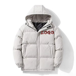 XIMEINU Winter Men's Hooded Waterproof Eco-Friendly <strong>Puffer</strong> <strong>Jacket</strong> with Custom Logo 100% Polyester - Product Image 1