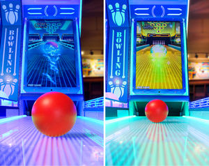 Simulateur <span class=keywords><strong>de</strong></span> <span class=keywords><strong>bowling</strong></span> Coelest pour 2 joueurs, film en <span class=keywords><strong>3D</strong></span>, métal, plastique, verre trempé, anglais, garantie 1 an pour la famille - Product Image 4