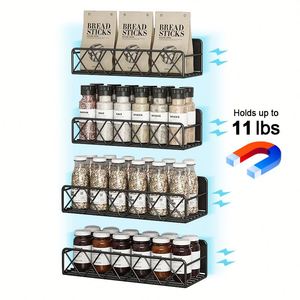 Nouveauté 2024 : Organisateur d'épices magnétique mobile à 2, 3, 4 ou 5 niveaux pour réfrigérateur et fixation murale – Accessoires de cuisine très demandés - Product Image 1