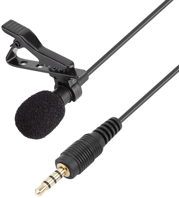 Professional Grade Mini Lavalier Lapel Microphone Omnidirectional Mic for Cell Phone