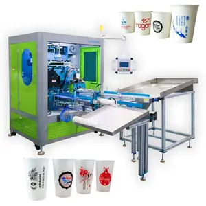 Automatic Multi Color Milk Tea Cup Paper Cup Screen Printing Machine