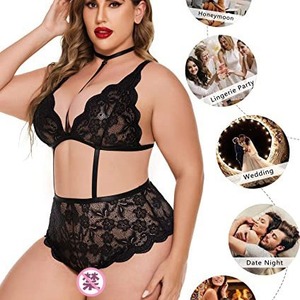 Lencería Sexy Estilo Europeo y Americano 2022, Encaje, Tirantes Finos, Body con Aberturas, Venta al Por Mayor de Fábrica - Product Image 1