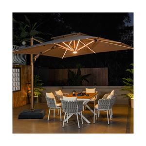 [280 grammi di poliestere a baldacchino] popolari ombrelloni per esterni ad energia solare pesante migliore vendita 2026 prezzo di fabbrica commerciale Pre-vendita - Product Image 1