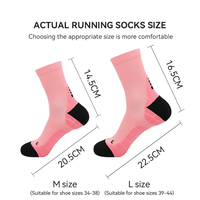 Chaussettes de sport rembourrées LINGTU, chaussettes de compression pour la course à pied, le cyclisme, le marathon, chaussettes confortables à semelle en tissu éponge pour les sports de plein air