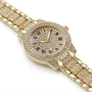 Nouvelle montre tendance pour femme, ensemble de bijoux or, argent, or rose, strass scintillants, collier, bracelet, bagues, boucles d'oreilles, cadeau hip-hop - Product Image 2