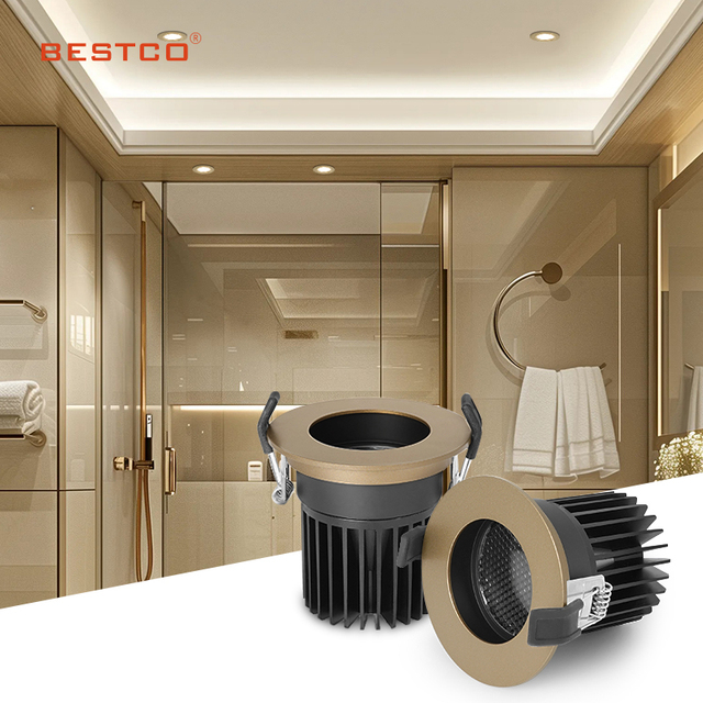 IP44 26W High Power Anti-Glare Recessed LED Downlight UGR < 19 COB Aluminum Housing Spot Lights for Luxurious and High-end Hotel