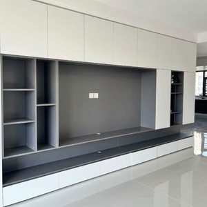 Modern TV Cabinet Wooden Panel with Multi-Use <strong>Console</strong> <strong>Table</strong> for Living Room Bedroom Hotel Dining <strong>Storage</strong> Solution - Product Image 2