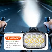 Luz Delantera para Bicicleta SUPERFIRE BL107 400LM, Doble Haz, IP54, 40g, Tipo-C, Memoria de Configuración, Liberación Rápida, Recargable, para Desplazamientos Diarios