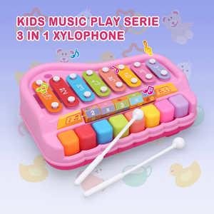 Jouet de musique 3 en 1 pour enfant, animé, 8 clés, <span class=keywords><strong>Xylophone</strong></span>, Piano à nues, avec <span class=keywords><strong>Xylophone</strong></span> éducatif, garçons et filles - Product Image 2