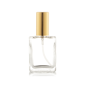 ขวดสเปรย์ทรงสี่เหลี่ยมขนาด10มล. 15มล. 30มล. 50มล. 100มล.,ขวดน้ำหอมแก้วพร้อมท็อปอลูมิเนียมสีทอง - Product Image 5