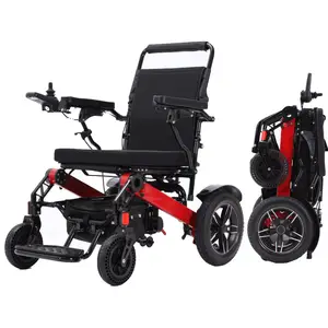 Доступная электрическая инвалидная коляска из алюминиевого сплава, легкий складной материал