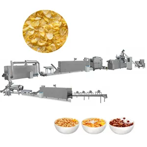 Automatic Puffed Rice Bar Processing Line Puffed Core Filling Snacks Food Production Machine Corn Chip Puffed Production Line