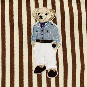 Bolso de lona para tiendas con bordado de cierre abierto con apliques de oso - Product Image 2