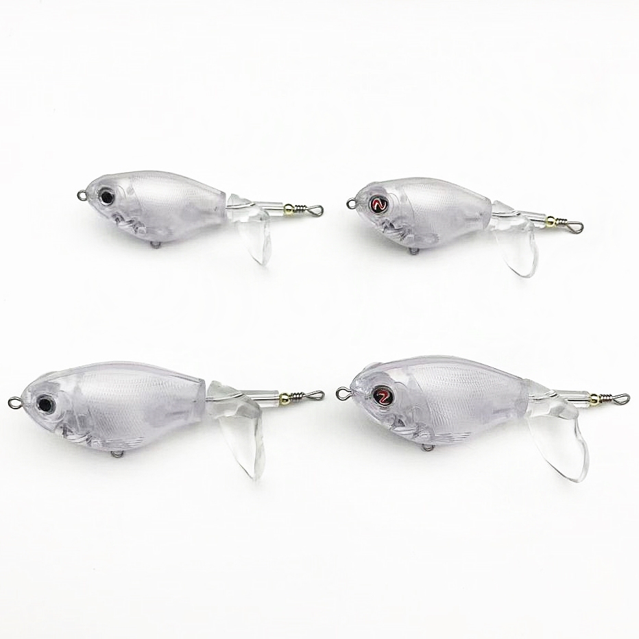 blank white fishing lure The Raptor 4 mm Recommended Hook Size Bombite 20PCS Lure Blanks Unpainted