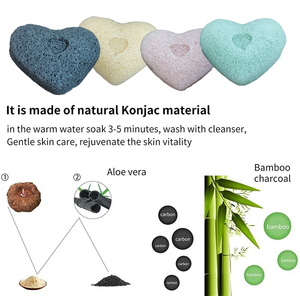 Esponjas naturales para limpieza <span class=keywords><strong>Facial</strong></span>, exfoliante para uso con limpiador de lavado o aceite para limpiar la piel - Product Image 6