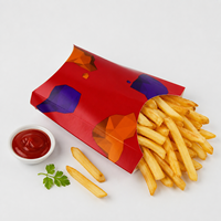 Boîte à frites personnalisée imprimée, emballage en papier jetable pour les collations à emporter