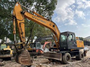 Excavadora de ruedas Hyundai 210w-7 original con hoja Excavadora Hyundai 210w-5 r210w usada - Product Image 6