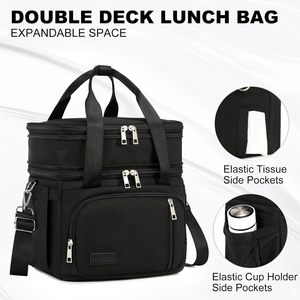 Free sample Portable Large Waterproof Insulated Lunch Box Soft Cooler <b>Cooling</b> Tote Lunch <b>Bag</b> for Adults - Product Image 4