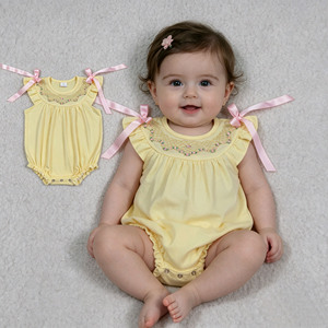 RTS Boutique - Ropa de Algodón y Elastano para Bebés Niñas, 200-220 g/m², Estampado Floral, Bonito Mono de Burbujas para Bebés, Venta al por Mayor, Body Informal - Product Image 3
