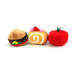 Juguetes de Peluche Yommy para Mascotas, Peluches de Tomates, Hamburguesas y Pasteles de 10-12 cm para Perros y Gatos, para Masticar y Jugar - Product Image 2