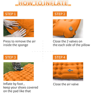 <span class=keywords><strong>Matelas</strong></span> auto-gonflant léger <span class=keywords><strong>pour</strong></span> 2 personnes avec double oreiller et pompe à pied intégrée, idéal <span class=keywords><strong>pour</strong></span> le voyage, le sommeil et le camping - Product Image 3
