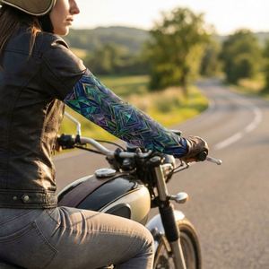 Manchons de bras en RPET recyclé, sans couture, coniques, sublimation par transfert thermique, UPF50+, anti-UV, séchage rapide, personnalisables pour la course, le cyclisme, le basketball, le golf - Product Image 3