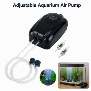 Bomba de Ar Ajustável para Aquário - Bomba de Oxigênio Ultra Silenciosa para Tanques de Peixes com Saídas Duplas e Alta Aeração para Tanques de 20-100 Galões - Product Image 1