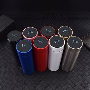 Intelligent Temperature Display Cup Engraving Logo Food Grade Stainless Steel <b>Tea</b> <b>Infuser</b> Lid Classic Design Business Drinkware - Product Image 4