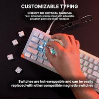 Clavier de jeu filaire magnétique compact OEM ODM K5 Pro TMR avec interrupteurs en cristal personnalisables, HotSwap, déclenchement rapide, SnapKey, atténuation du son