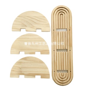 Nouveau produit transfrontalier : Étagère murale ovale en spirale multicouche créative en bois massif pour plantes, artisanat en bois, décoration intérieure. - Product Image 5