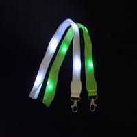 Lumières LED colorées personnalisées Premium, sangle de cou, porte-clés lumineux, lanière scintillante