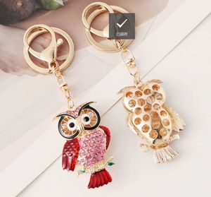 Creative Cartoon <strong>Owl</strong> Car <strong>Keychain</strong> Bag Accessories Buckle Zinc Alloy Rhinestone Pendant <strong>Keychain</strong> - Product Image 6
