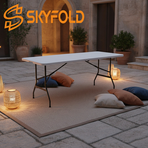 <span class=keywords><strong>โต๊ะ</strong></span>และเก้าอี้พลาสติกพับ<span class=keywords><strong>ได้</strong></span> ทนทานทุกสภาพอากาศ สำหรับโบสถ์ โรงเรียน และกิจกรรมกลางแจ้ง - Product Image 1