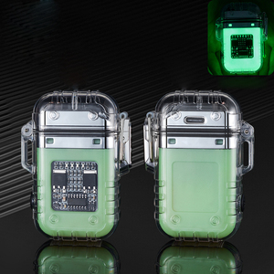 ไฟแช็คพลาสม่าแบบสองหัว  กันน้ำ ใช้แบตเตอรี่ลิเธียมแบบชาร์จได้ พร้อมไฟฉาย LED พกพาสะดวกสำหรับใช้กับเตาแคมป์ปิ้งและจุดไฟ - Product Image 6