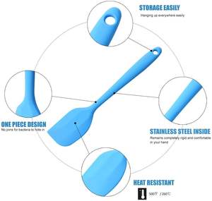 Spatules et racloirs en silicone antiadhésifs résistants à la chaleur pour la pâtisserie et la confection de gâteaux - Product Image 2