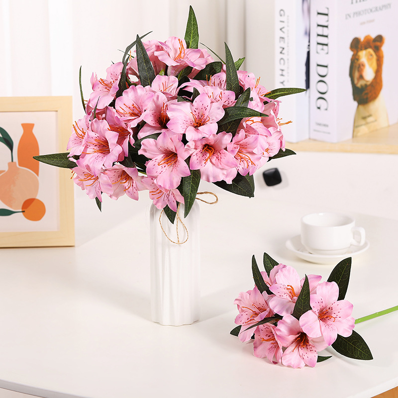 Azalée rose fleur artificielle