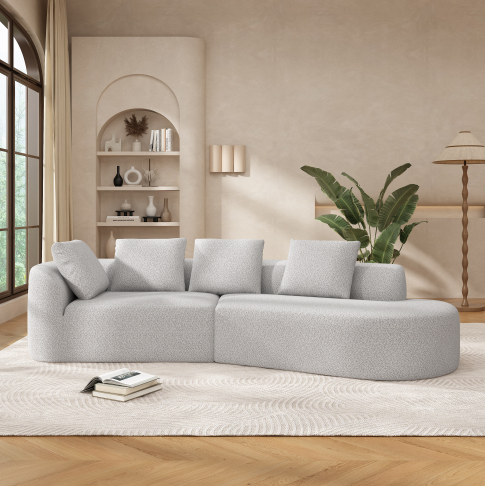 Blanc + gris + Mousse + Polyester + 4 places